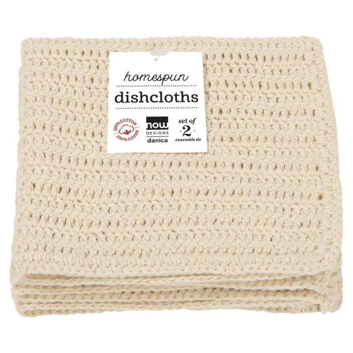Now Designs Crochet Dishcloths Set of 2 - Natural