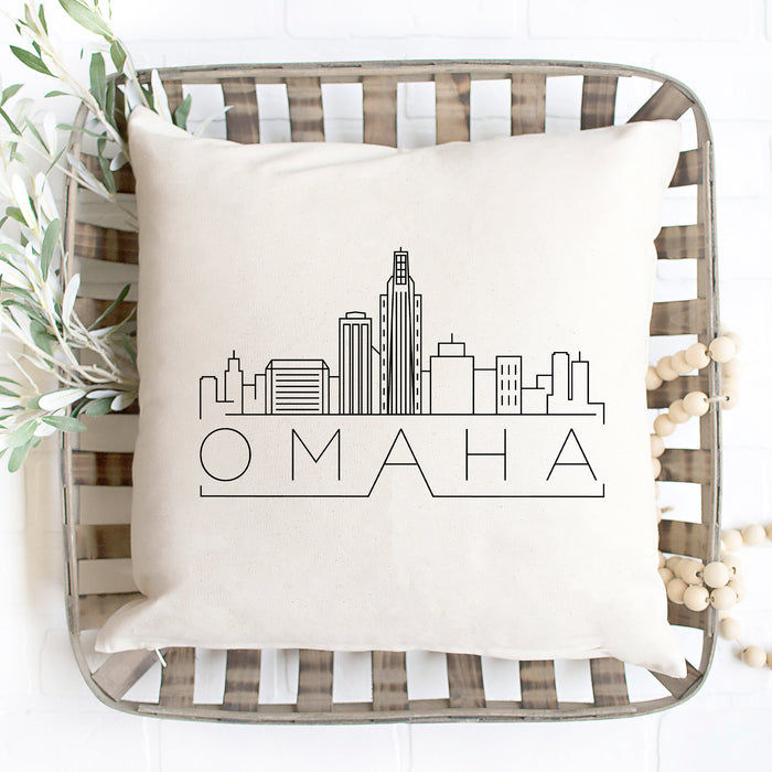 Omaha Skyline Pillow Cover