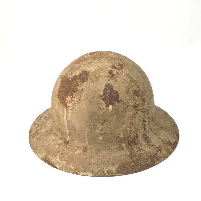 Original WWII Civilian Defense Messenger Steel Helmet and Arm Band  Signed ~1940's