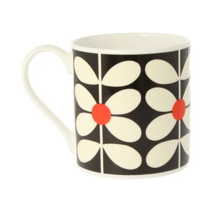 Orla Kiely UK Bone China Mug - Sixties Stem Red