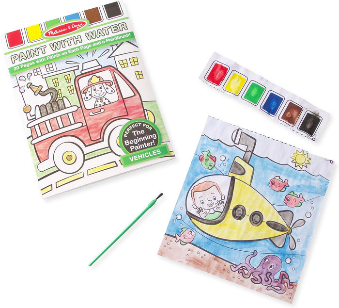 Paint with Water Blue, Pink, Vehicles Melissa and Doug Ages 3+ 3 Styles #3763