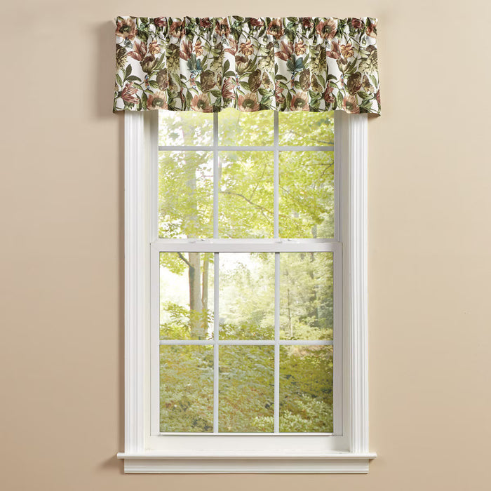 Park Antiquarian Blooms Unlined Valance 60 x 14 Inches Country, Farmhouse, Rustic, Cabin Item #3991-470