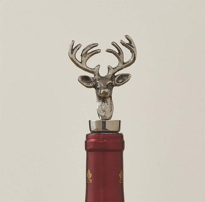 Park Deer Wine Bottle Stopper Metal - Olde Church Emporium