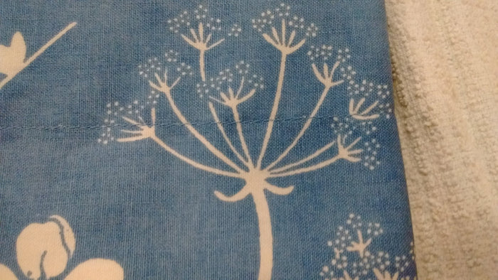 Park Design - Queen Anne's Lace Blue Valance, 72 x 14 Inches Hand Printed Design - Olde Church Emporium