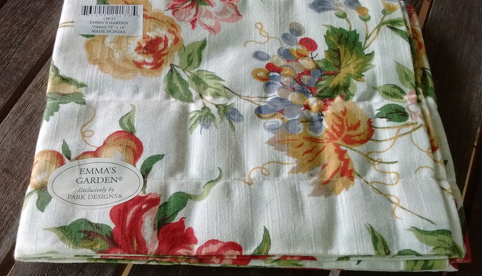 Park Design -Emma's Garden Valances 72 x 14 Inches 100% Cotton - Olde Church Emporium