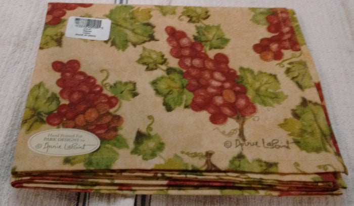 Park Design -Vineyard Unlined Valance  72 x 14 Inches Hand Printed - Olde Church Emporium