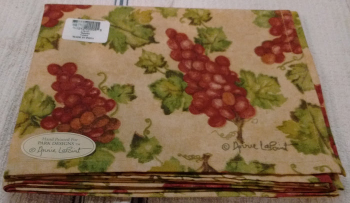 Park Design -Vineyard Unlined Valance  72 x 14 Inches Hand Printed - Olde Church Emporium
