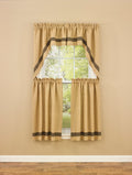 Park Design Burlap and Black Check Swag 36" x 72" - Farmhouse, Country - Olde Church Emporium