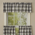 Park Design Crossroads Unlined Valance 72 x 14 Inches Country Primitive Black Gray White - Olde Church Emporium