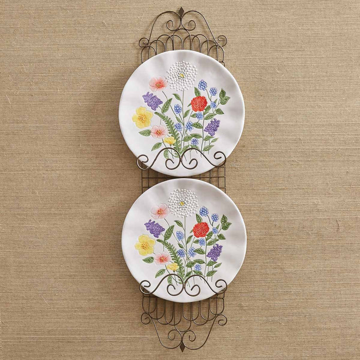 Park Design Double Metal Plate Rack - Measures 23.5"H X 5.5"W X 1.75"D Farmhouse, Country - Olde Church Emporium