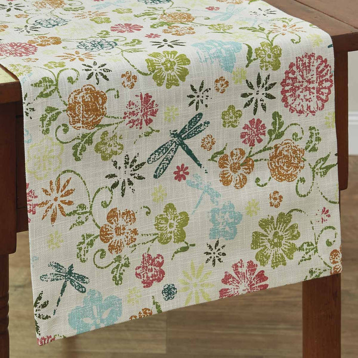 Park Design Dragonfly Floral Table Runners 2 Sizes 54 inch and 72 inch long  Farmhouse, Country - Olde Church Emporium