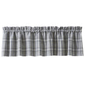 Park Design Hartwick Plaid Unlined Window Valance 72 x 14 Inches Gray Tan Black White - Olde Church Emporium