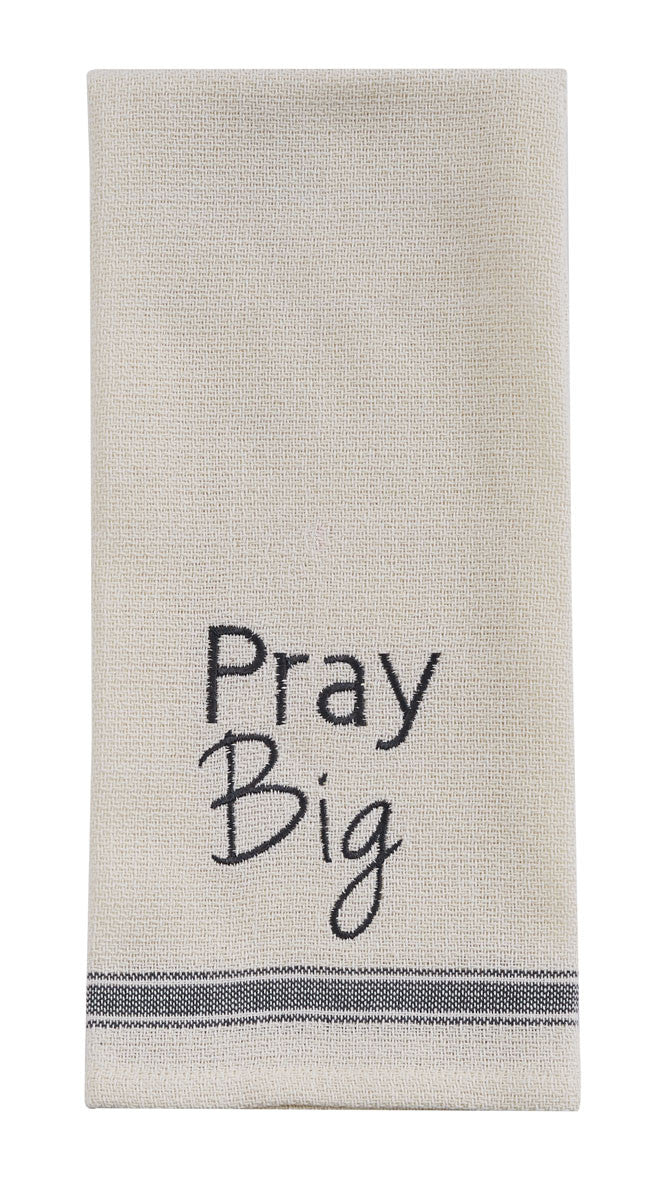 Park Design Pray Big Dishtowel  18 X 28 Inches