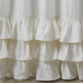 Park Design Ruffled Shower Curtain 72 x 72 Inches White Formal  Bathroom - Olde Church Emporium