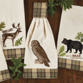 Park Design Sequoia Embroidered Decorative Owl Dishtowel 18 x 28 Inches Farmhouse, Country - Olde Church Emporium