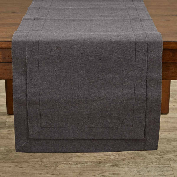 Park Design Tailored Table Runner 15 x 72 Inches Slate and Sterling 2 styles