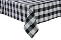 Park Design Wicklow Check Square Table Cloth Black and Cream 54 x 54 Inches Farmhouse Country - Olde Church Emporium