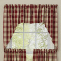 Park Design Wicklow Check Swag Garnet - 36" x 72"  - Farmhouse, Country - Olde Church Emporium