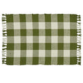 Park Design Wicklow Fringed Sage Buffalo Check Placemats - 13 x 19 Inches - Olde Church Emporium