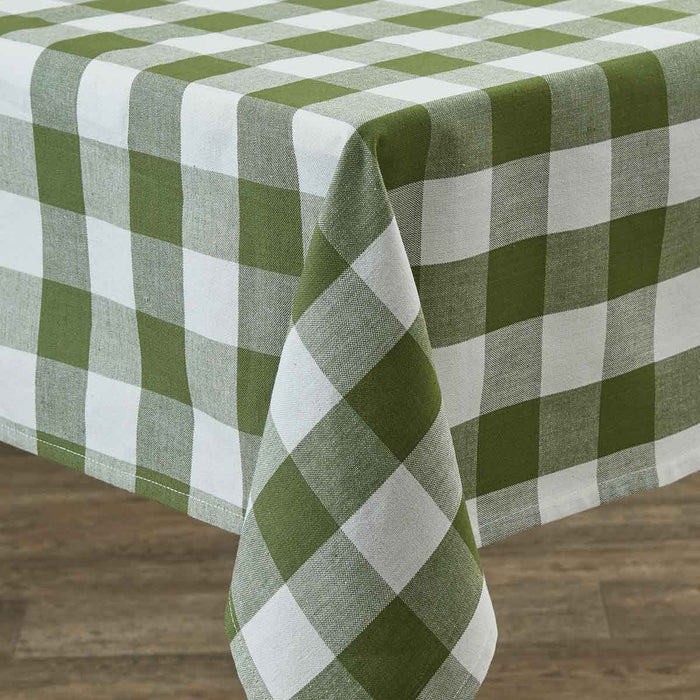 Park Design Wicklow Sage and Cream Buffalo Check Tablecloths - 54 x 54 Inches