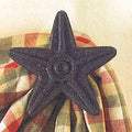 Park Designs - Cast Star Curtain Hooks, Set of 2 per Pack [Home Decor]- Olde Church Emporium