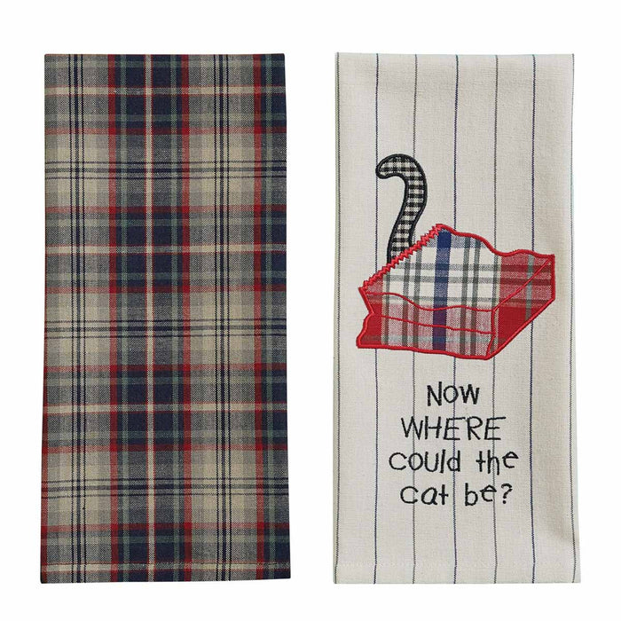 Park Designs - Come Gather Printed and Embroidered Dish Towel 100% Cotton 18 x 28 Inches