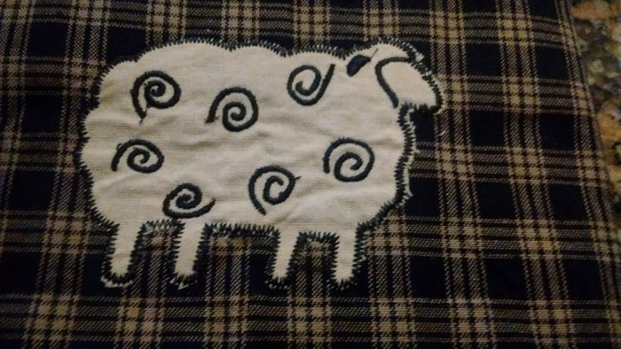 Park Designs - Sheep Appliqued Lined Valances 60 x 14 Inches - Olde Church Emporium