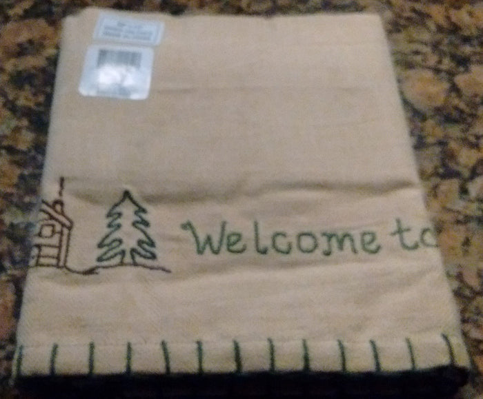 Park Designs - Welcome to the Lake Appliqued Lined Valances 60 x 14 Inches - Olde Church Emporium