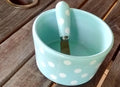 Park Designs Ashley Dip Bowl and Spreader Set Light Blue Color with Dot Design - Olde Church Emporium