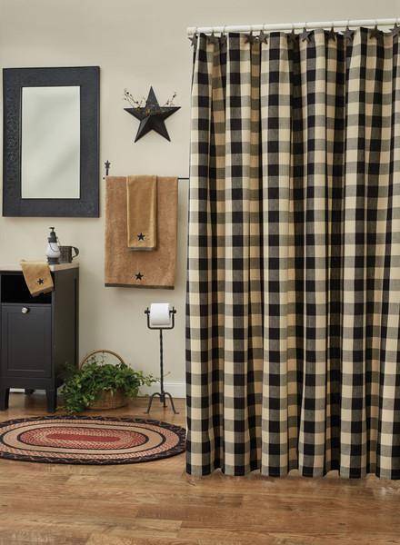 Park Designs Black Wicklow Window Curtain Collection - Valance, Swags, Tiers, Panels, Shower Curtain - Olde Church Emporium