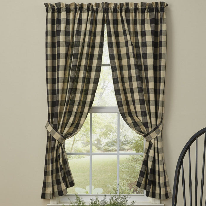 Park Designs Black Wicklow Window Curtain Collection - Valance, Swags, Tiers, Panels, Shower Curtain - Olde Church Emporium