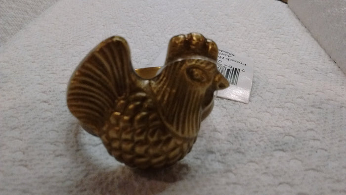 Park Designs - French Hen Antique Brass Napkin Rings - Olde Church Emporium
