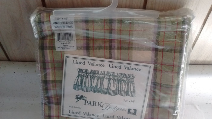 Park Designs Meadow Layered Lined Valance 72 inches x 16 inches - Olde Church Emporium