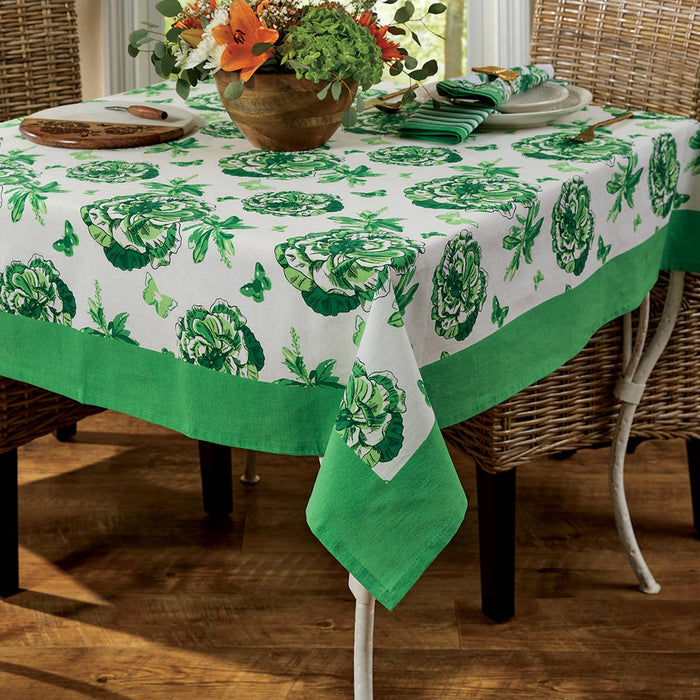 Park Designs Patricia Heaton Home Florals And Flitters Tablecloth 54" X 54" - Green Item #3975-032G