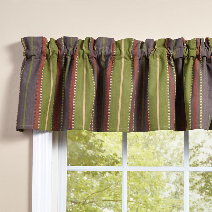 Park Designs Shenandoah Stripe Unlined Valance 72 x 14 Inches Country, Farmhouse, Rustic, Cabin Item #6972-470