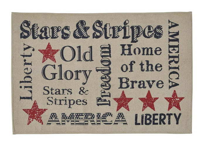 Park Designs Stars & Stripes Printed Rug  24 x 36 Inches - Olde Church Emporium