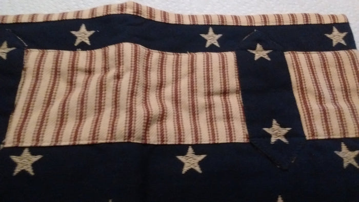 Park Designs Valance - Tab Cut Out -Stars and Stripes 60" x 15 - Olde Church Emporium