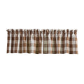 Park Designs Wicklow Unlined Valance 72 x 14 Inches -Brown And Cream, Country Farmhouse Item #113-47BR