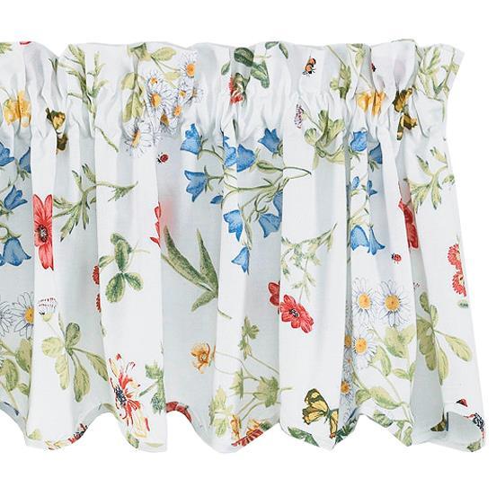 Park Designs Wildflower Unlined Scalloped Valance 72 x 14 Inches Floral - Olde Church Emporium