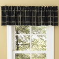Park Designs Windsor Star Indigo Navy Plaid Valance lined Cotton Country 72 X 14 Inches - Olde Church Emporium