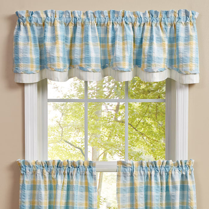 Park Forget Me Not Lined Layered Valance 72 x 16 Inches Country, Farmhouse, Rustic, Cabin Item #3986-471