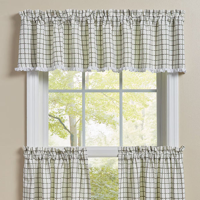 Park Kindred Unlined Plaid Cotton Valance 72 x 14 Inches - Farmhouse, Country, Rustic Item #4966-470