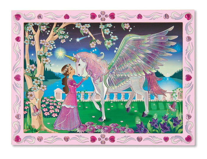 Melissa & Doug- Peel and Press Sticker by Number Kit Mystical Unicorn - 100+ Stickers, Jumbo Frame [Home Decor]- Olde Church Emporium