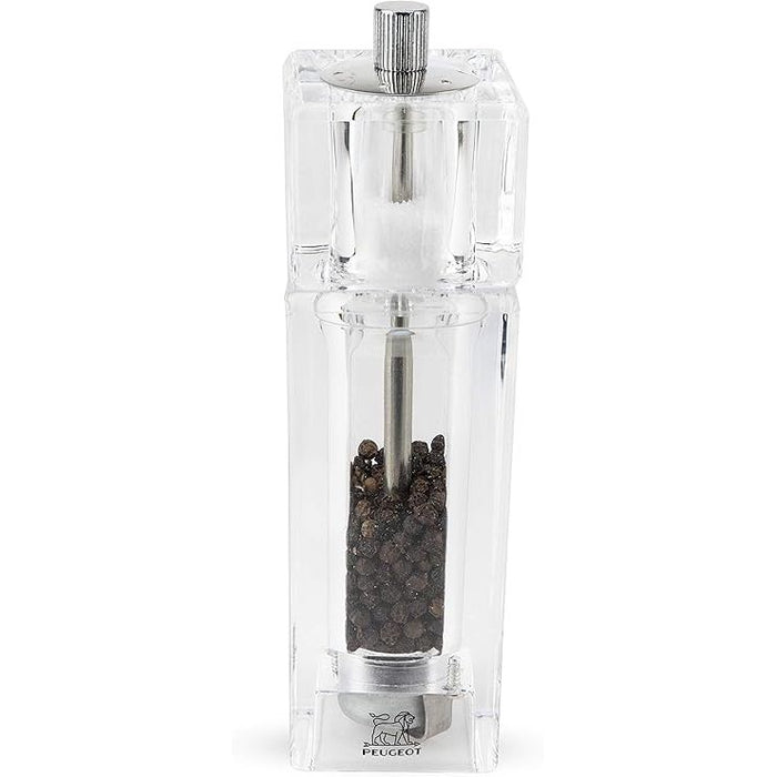Peugeot Pontarlier Salt and Pepper Combination Mill /Acrylic/ 15 cm - Clear