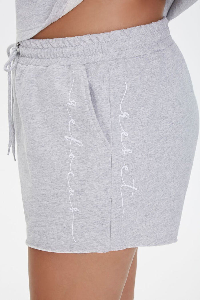 Plus Size Active Graphic Shorts