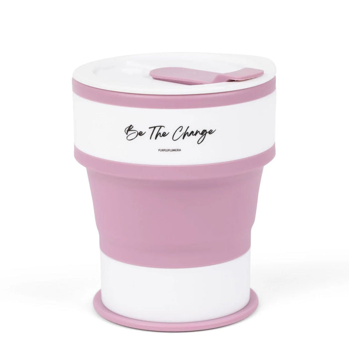 Portable Silicone Cup, Collapsible & Sustainable. Perfect for Travel. Teal, Navy or Mauve