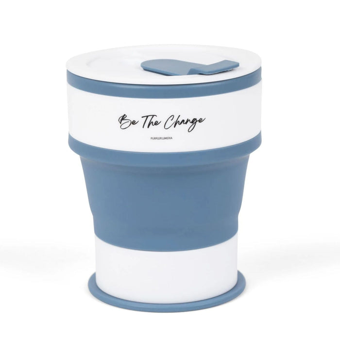 Portable Silicone Cup, Collapsible & Sustainable. Perfect for Travel. Teal, Navy or Mauve
