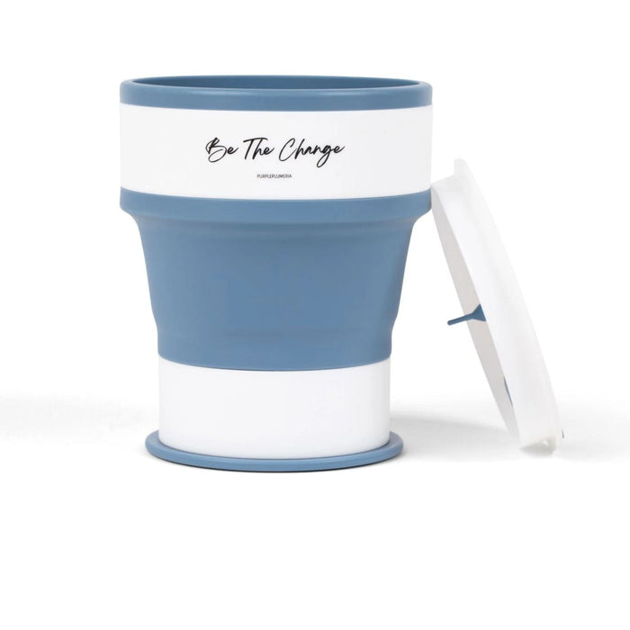 Portable Silicone Cup, Collapsible & Sustainable. Perfect for Travel. Teal, Navy or Mauve