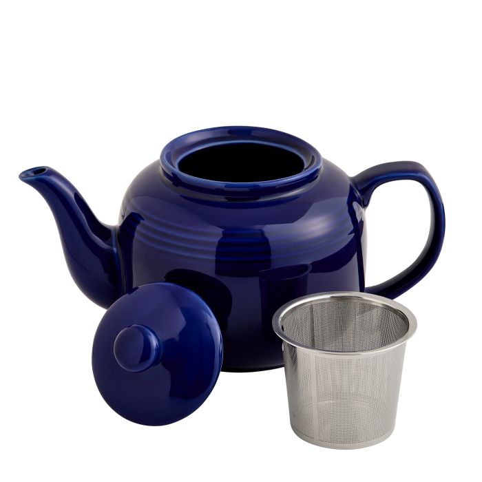 Prill Teapot w/ Infuser: 6 cup, Cobalt