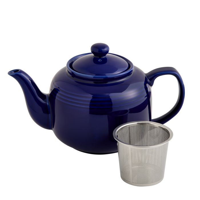 Prill Teapot w/ Infuser: 6 cup, Cobalt